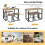 Costway 4-Piece Dining Table Set Kitchen Table Space-Saving Breakfast Table 7