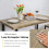 Costway 4-Piece Dining Table Set Kitchen Table Space-Saving Breakfast Table 5