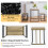 Costway 4-Piece Dining Table Set Kitchen Table Space-Saving Breakfast Table 4