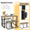 Costway 4-Piece Dining Table Set Kitchen Table Space-Saving Breakfast Table 6