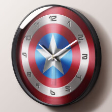 (8 inches) Captain America Children's wall clock silent wall clock Children's room decoration
