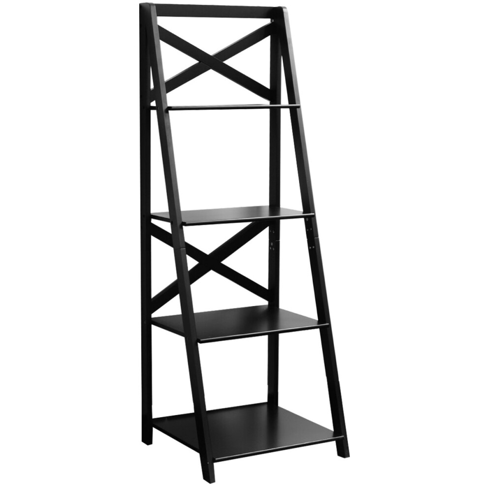 Ladder Shelf Sturdy and Durable Bookcase Storage Rack Multiple Usage
