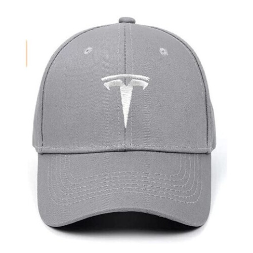 (Grey) Tesla Baseball Cap Adjustable Hats