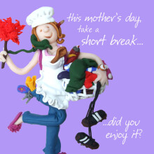 Take A Break Mother's Day Greeting Card One Lump or Two Cards