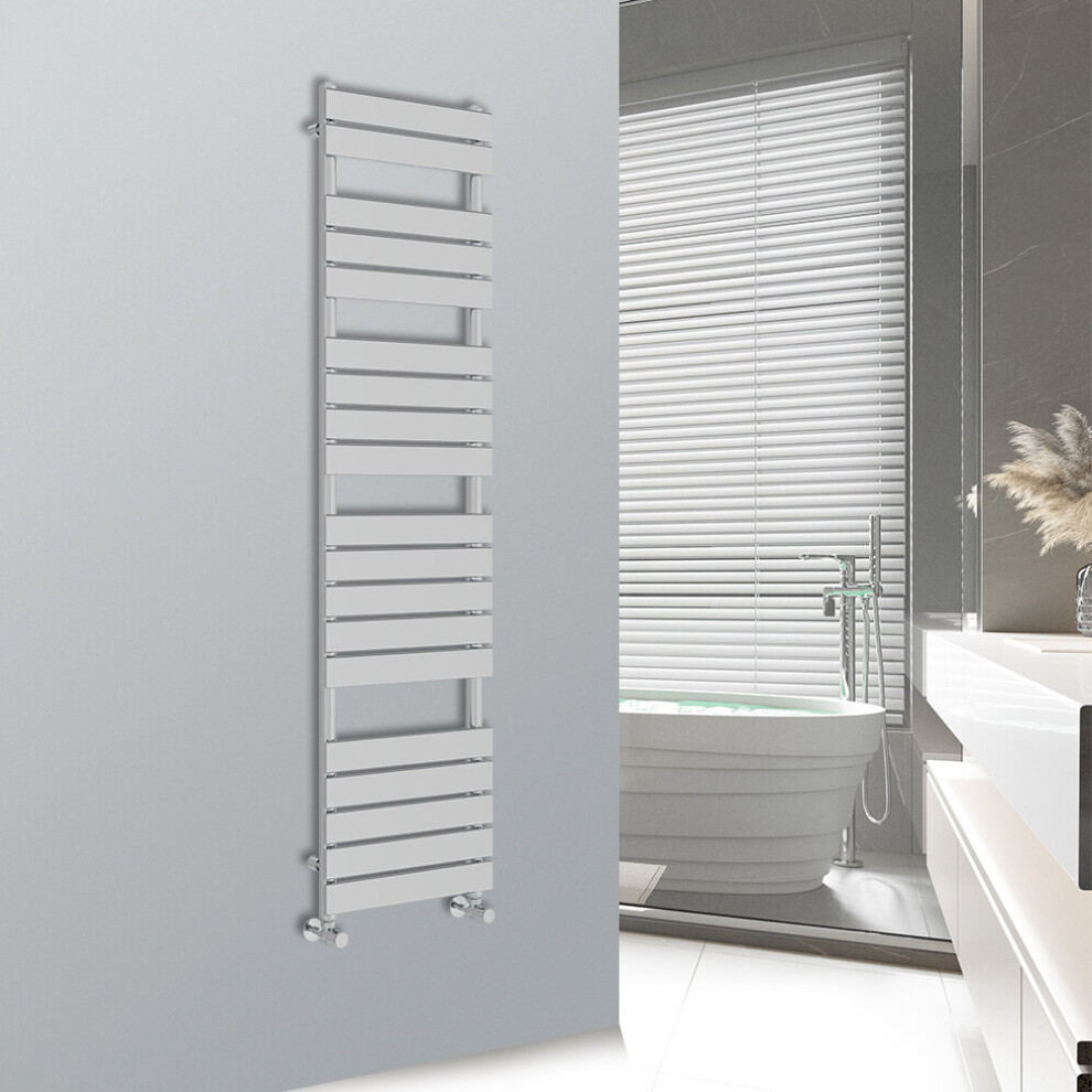 Warmehaus (Chrome, 1800X450mm) Flat Panel Bathroom Heated Towel Rail Ladder Radiator Warmer