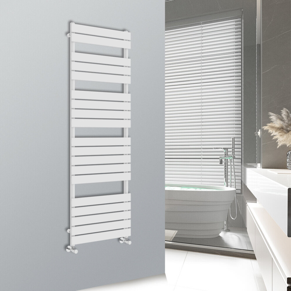 Warmehaus (, 1800X600mm) Flat Panel Bathroom Heated Towel Rail Ladder Radiator Warmer White