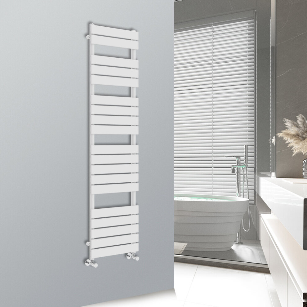 Warmehaus (, 1800X450mm) Flat Panel Bathroom Heated Towel Rail Ladder Radiator Warmer White