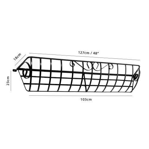 (48" Long) Decorative Hayrack Planter - 48" 2