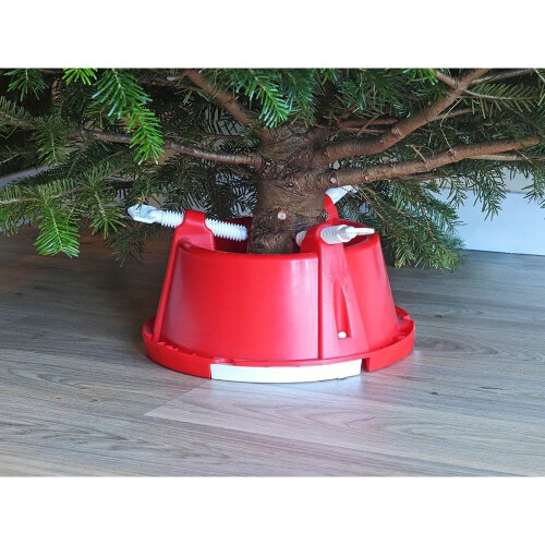 (Red) Bertie Christmas Tree Stand - Silver 1