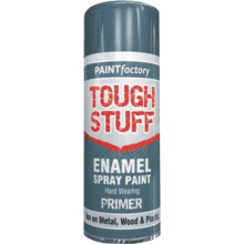 400ml Tough Stuff Enamel Grey Primer Spray Paint - Fast-Drying for Wood, Metal & DIY Art (Code 2580)