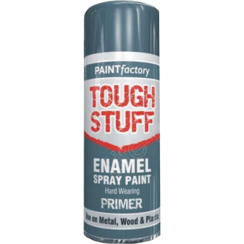 400ml Tough Stuff Enamel Grey Primer Spray Paint Wood Metal DIY Art