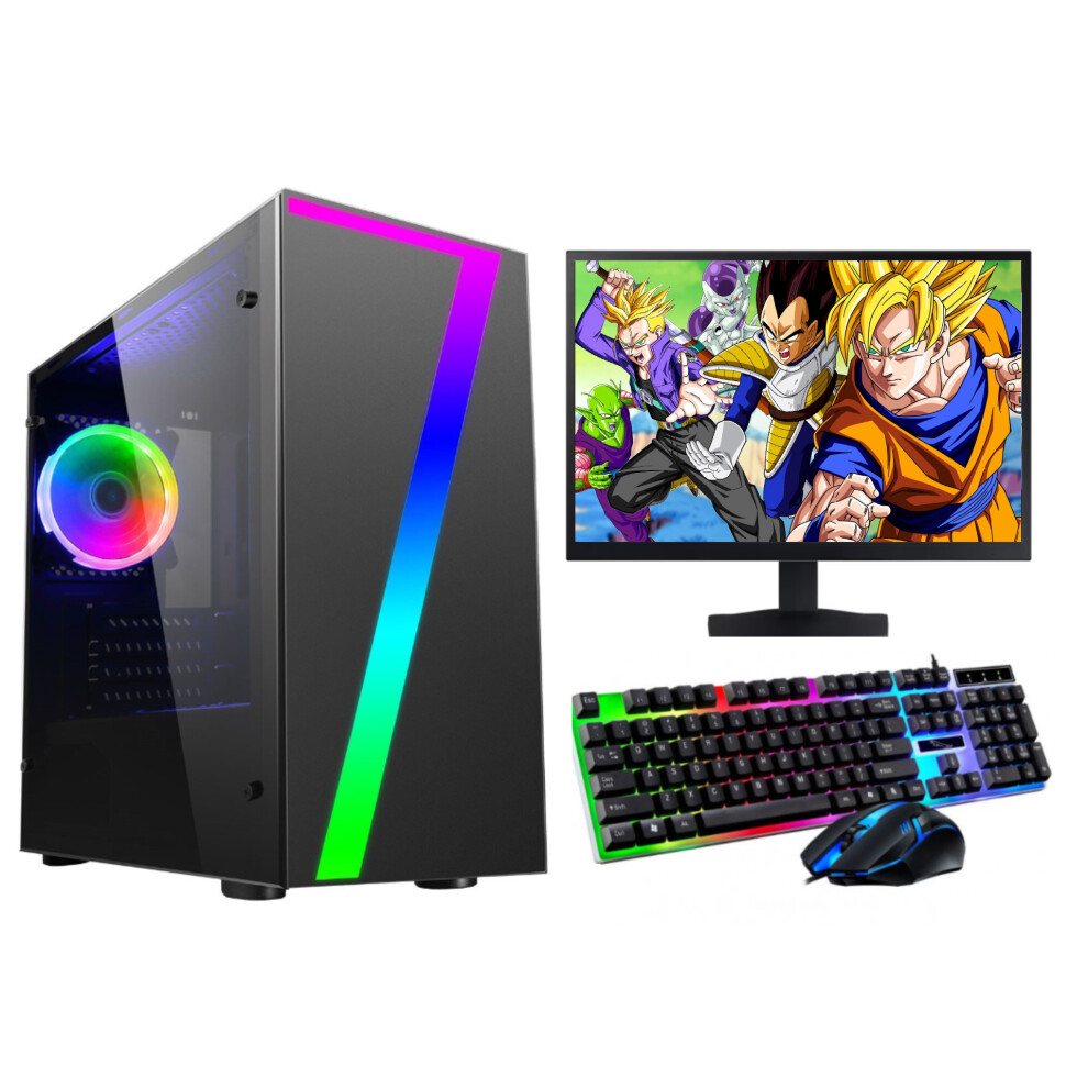 FCS Fast Gaming PC Computer Bundle Quad Core i7 16GB 1TB Windows 10 2GB GT730