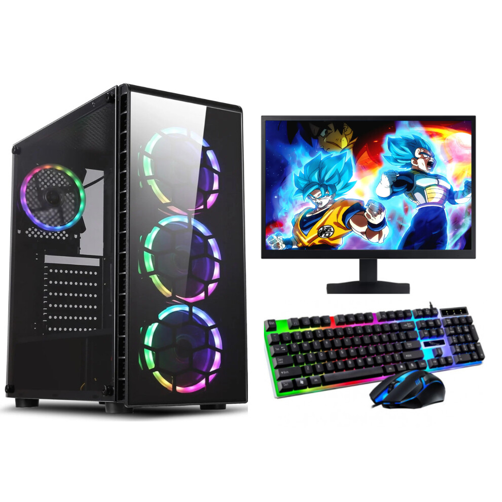 FCS Fast Gaming PC Computer Bundle Quad Core i7 16GB 1TB Windows 10 2GB GT730