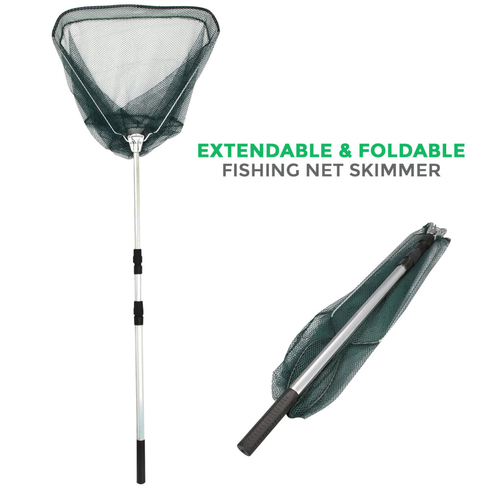 Denny Int Ltd Aquarium Telescopic Fish Tank Net Extendable Handle Netting Pond Koi Catch Mesh