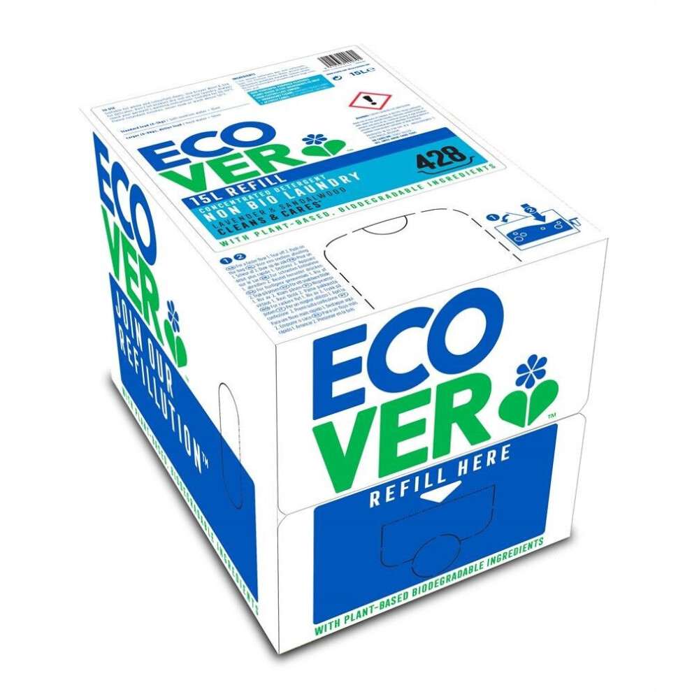Ecover Concentrated Non-Bio Laundry Liquid Refill 15 Litre (Approx.420 washes)