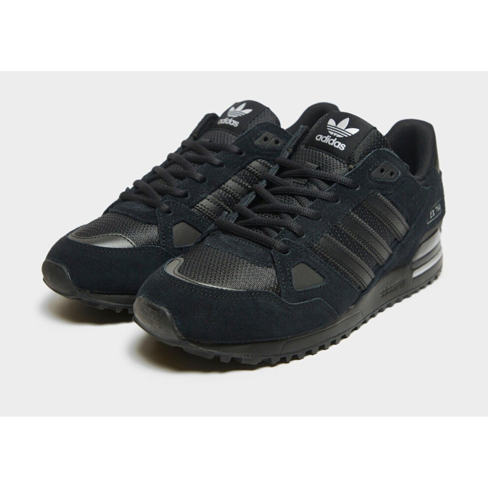 (UK 9) ADIDAS ORIGINALS ZX 750 MEN'S TRAINERS SHOES BLACK
