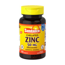 Sundance Vitamins, Chelaten Zinkgluconaat, 50 mg, 90 tabletten