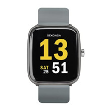 Sekonda Motion 36mm Smart Watch with Heart Rate and Sleep Monitor, Daily Activity, Sports, Music, Weather & Message Functions, with Rubber Strap.