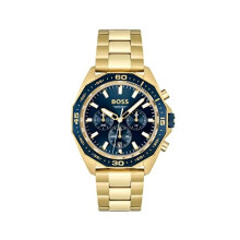 BOSS Chronograph Quartz Watch for Men with Gold Coloured Stainless Steel Bracelet - 1513973