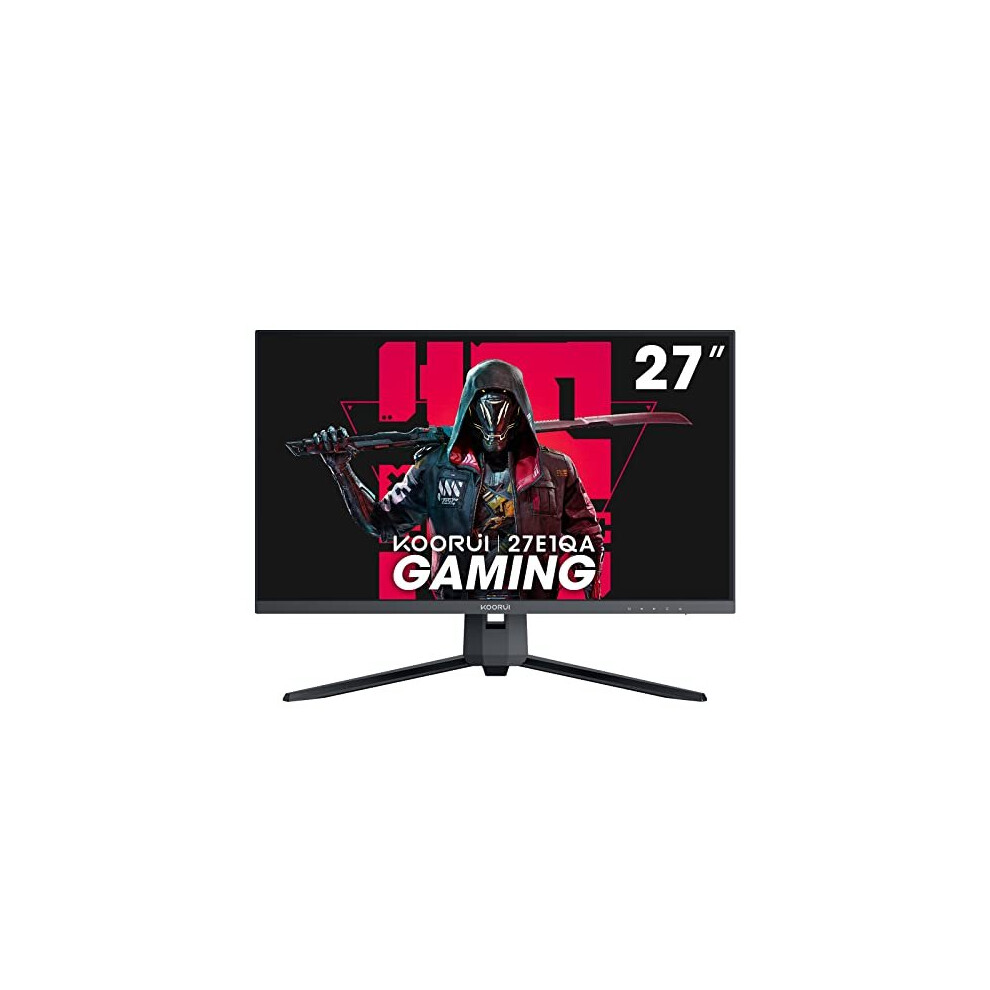 KOORUI 27 Inch QHD Gaming Monitor 144 Hz, 1ms, DCI-P3 90% Color Gamut, FreeSync, Ultra Slim Frame, VESA Mountable (2560x1440, HDMI, DisplayPort) Black