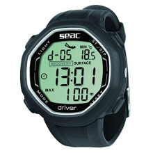SEAC Unisex's Driver, Wrist-Mount Freediving Computer with Data Download System, Black, standard