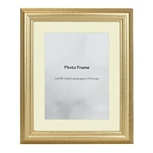 Gold Picture Photo Frame With Mount 10x8 A3 A4 40x30 Square (8x6" For Pix 6x4", Ivory Mount)