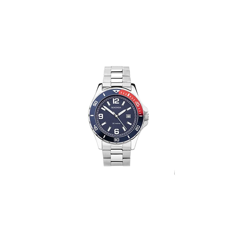 Sekonda Mens 50M Water Resistant Bracelet Watch 30080 (Blue) Blue