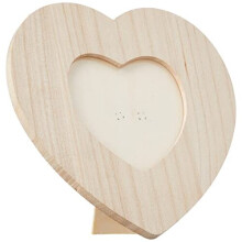 Artemio 17.5 x 17.5 cm Heart Wooden Frame, Beige