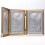 Lawrence Frames Picture Frame, Metal, Gold, 5x7 Triple 2