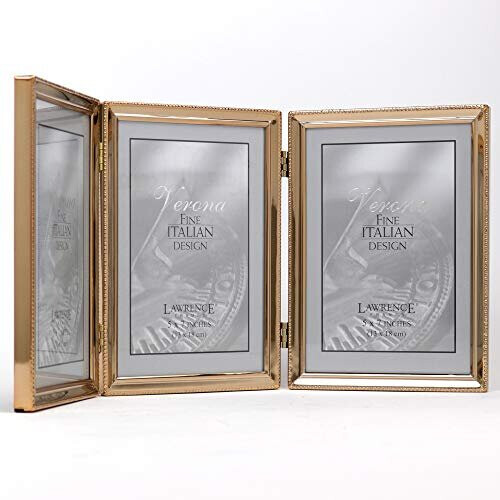 Lawrence Frames Picture Frame, Metal, Gold, 5x7 Triple 1