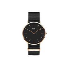 Daniel Wellington Classic Cornwall, Black/Rose Gold Watch, 40mm, NATO, for Men