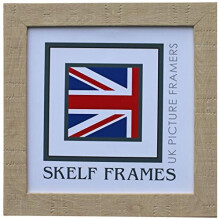 Skelf Frames 5 x 5 Inches Square Picture Photo Frame in Natural Off-White Orange Box Effect with Glass Hand made in Yorkshire (Multiple Sizes and