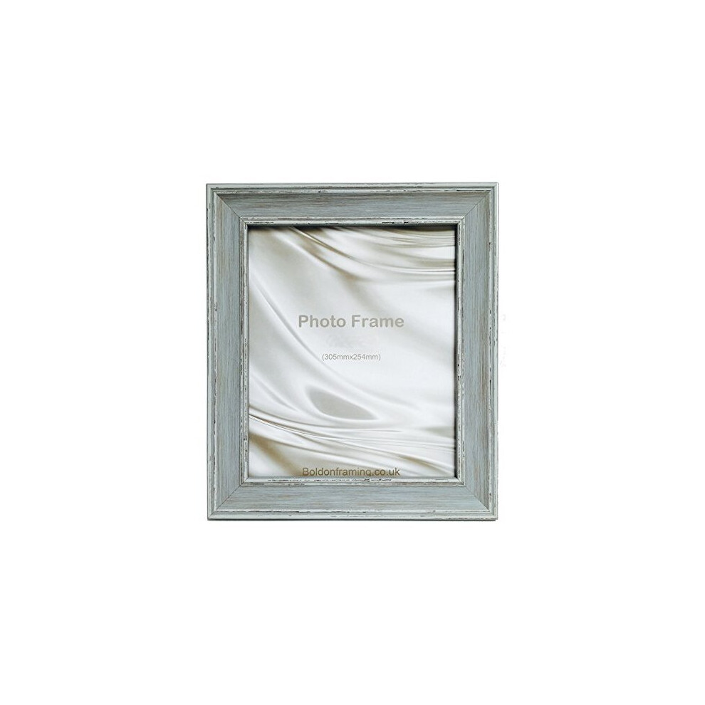 Boldon Framing Cornwall Range Vintage Antique Style Distressed Picture Frames For Wall Art & Picture Display, Distressed Blue, 12x12"-image-OPC-PBBDVNK-NEW