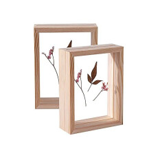 C&Z 5x7 2Pcs Wood Picture Photo Frames Double Sided Acrylic Herbarium Plant Specimen Frame for Pressed Flowers Dried Leaf Display Desktop Table Wall