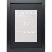Black Frame with Whit Mount Black Mount (Black Frame Black Mount, A2 for A3 Picture)