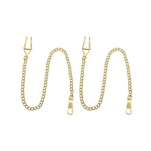 2pcs Pocket Watch Chain with Lobster Clasps Plating 14.4 Inch Classic Metal Pocket Watch Accessories Antique Chains Pocket Watch Single Link Vest Belt