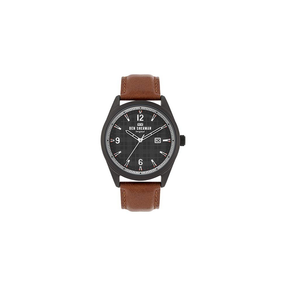 Ben Sherman Mens Analogue Classic Quartz Watch with Leather Strap WB040TB