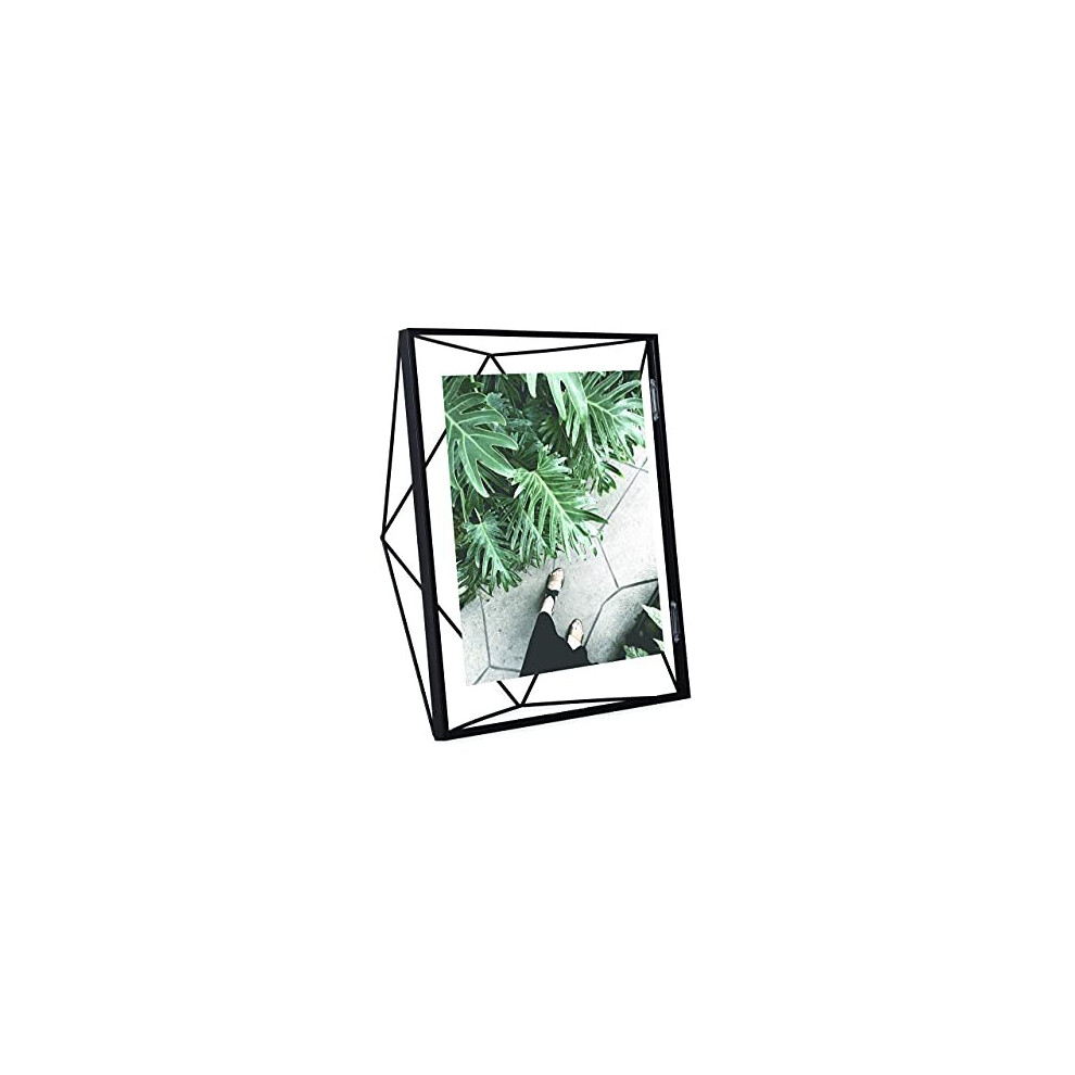 Prisma Picture Frame, 8x10 Photo Display for Desk or Wall, Black