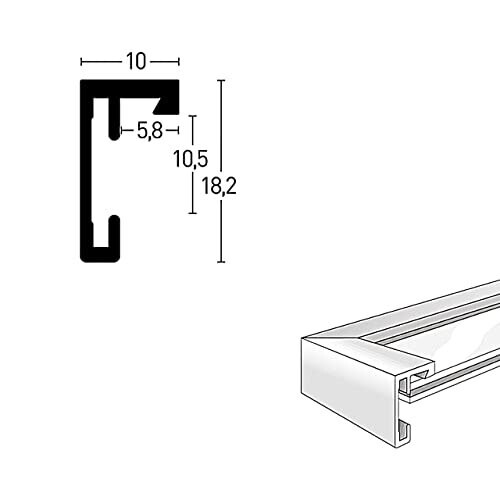Nielsen C2 black matt 30x40 Aluminium Structure Frame 63053 2