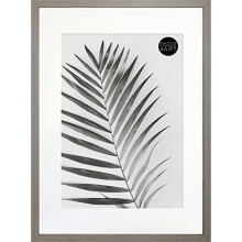 pf+a Frame For A3 With Mount - Oxford Grey Frame With Styrene Oxford A2 Photo Frame - Perspex Window - Premium Modern Thin Poster Frame A2 For A3 /