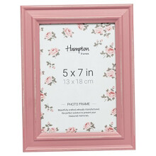 Hampton Frames PALOMA Distressed Shabby Chic Picture Photo Frame Pink 5x7 (13x18cm) PAL301957P
