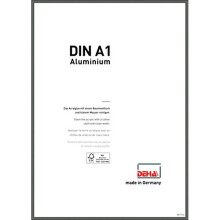 DEHA Design aluminium picture frame Boston, 59,4x84,1 cm (A1), Contrast Grey