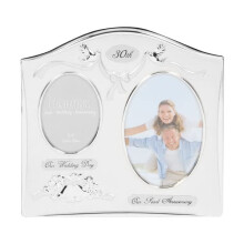 Juliana Photo Frame 2 Tone Silver Plated Double Anniversary - 30th FS55030