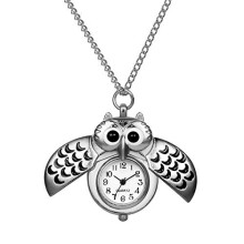 Avaner Pocket Watch Unique Vintage Owl Pocket Watches Retro Bronze Pendant Necklace Chain Gift for Girls Boys Kids