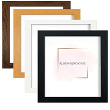 Modern 50x50 Frame Black - Picture Frames With Safe Perspex Front & Wall Hanging Hooks - Use As Square Photo Frame - Poster Frames - Square Frame