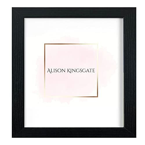 Modern 50x50 Frame Black - Picture Frames With Safe Perspex Front & Wall Hanging Hooks - Use As Square Photo Frame - Poster Frames - Square Frame 1