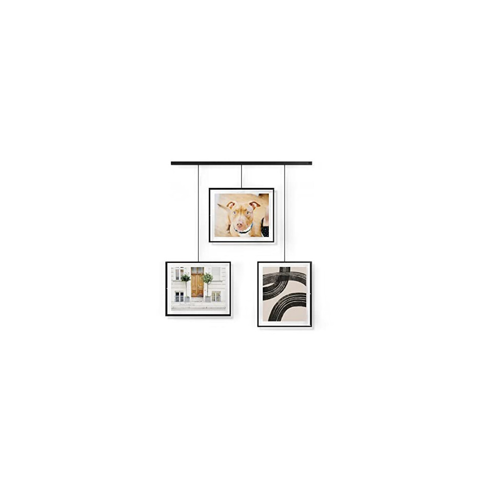 Umbra Exhibit Set of Three 8x10 Picture Frames, Black