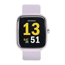 Sekonda Motion 36mm Smart Watch with Heart Rate and Sleep Monitor, Daily Activity, Sports, Music, Weather & Message Functions, with Rubber Strap.
