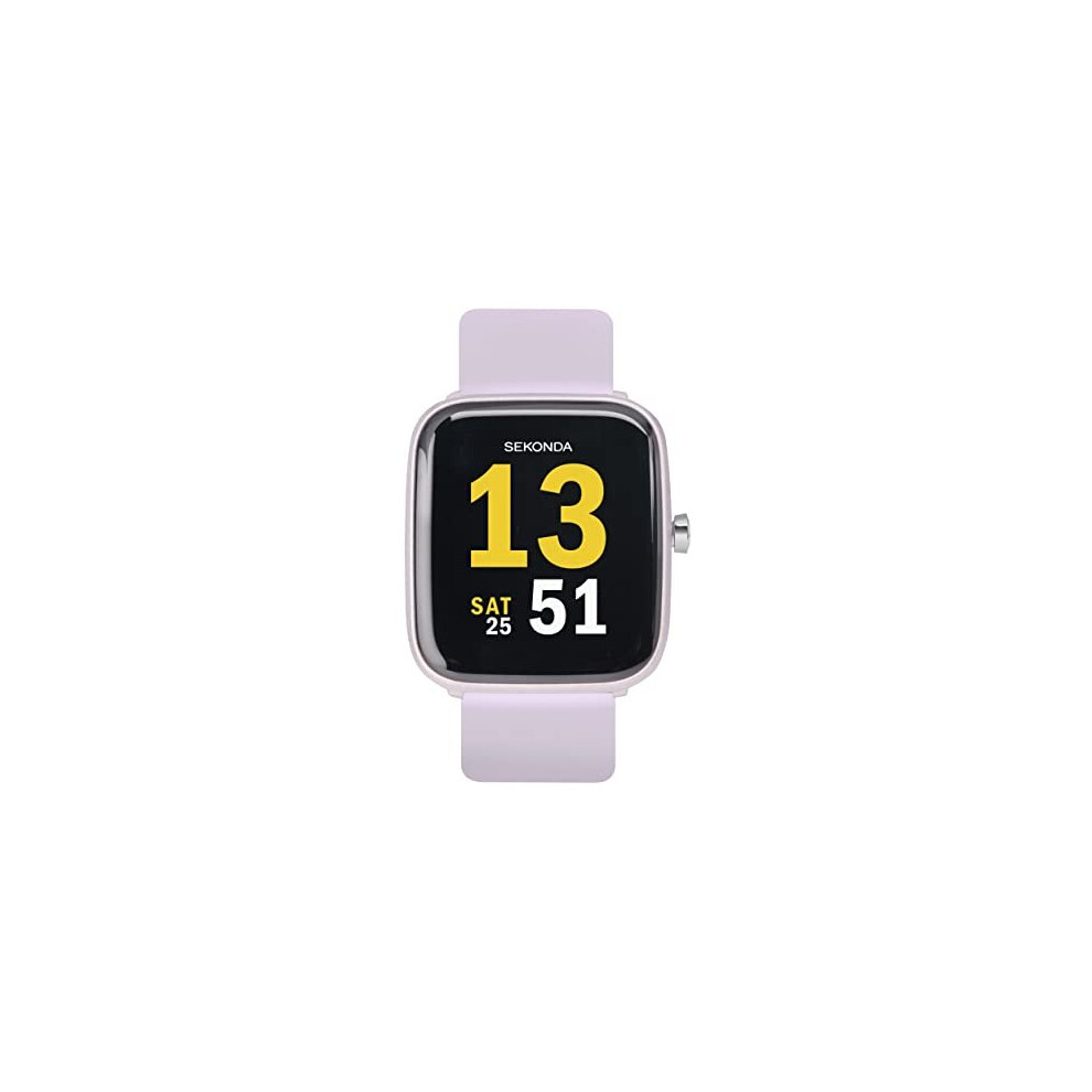 Sekonda Motion 36mm Smart Watch with Heart Rate and Sleep Monitor, Daily Activity, Sports, Music, Weather & Message Functions, with Rubber Strap.
