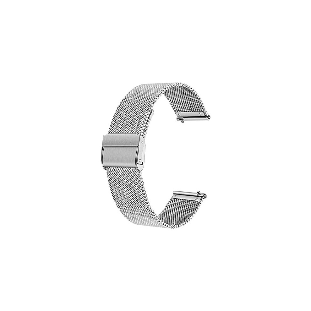 Quick Release Watch Strap,Mesh Woven Metal Watch Band for Men and Women,Universal Strap for Smart Watches and Seiko Watches 20mm Silver